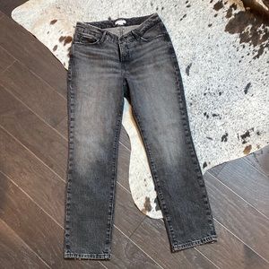 Good American Straight Leg Faded Black Denim